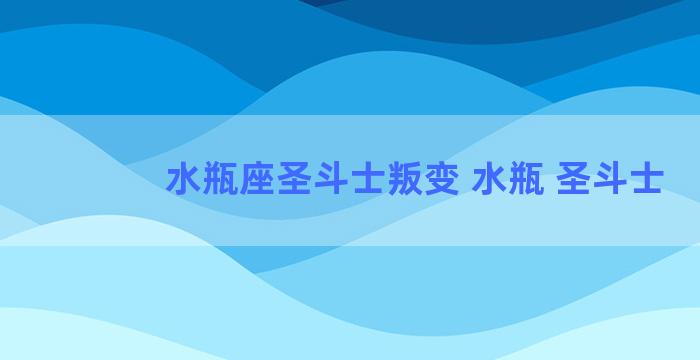 水瓶座圣斗士叛变 水瓶 圣斗士